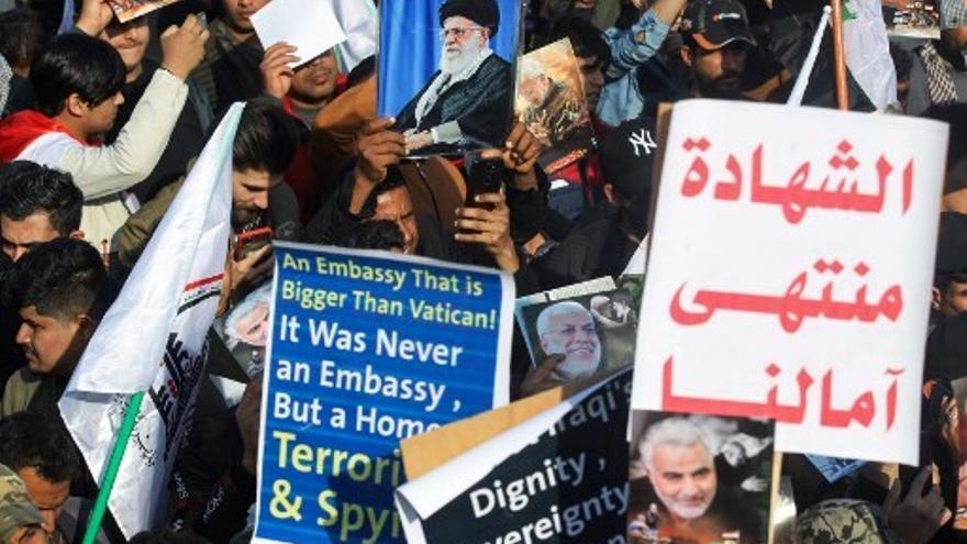 Miles de iraquíes se manifiestan contra EEUU un año después de la muerte de Soleimani