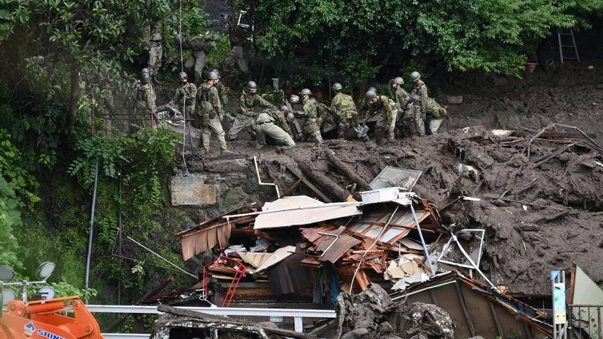 Foto ilustrativa: un deslizamiento de tierra en Japón.