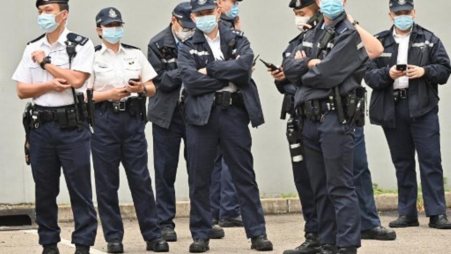 Foto ilustrativa: policías en China