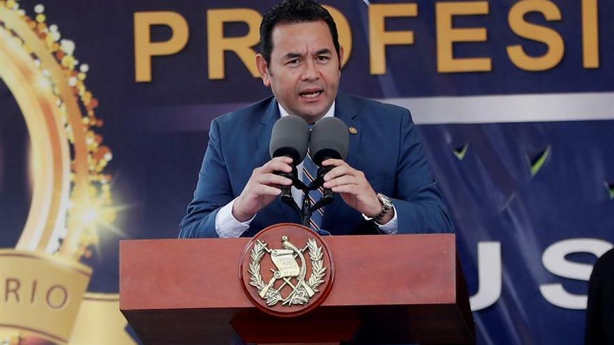 En la imagen, el presidente de Guatemala, Jimmy Morales.
