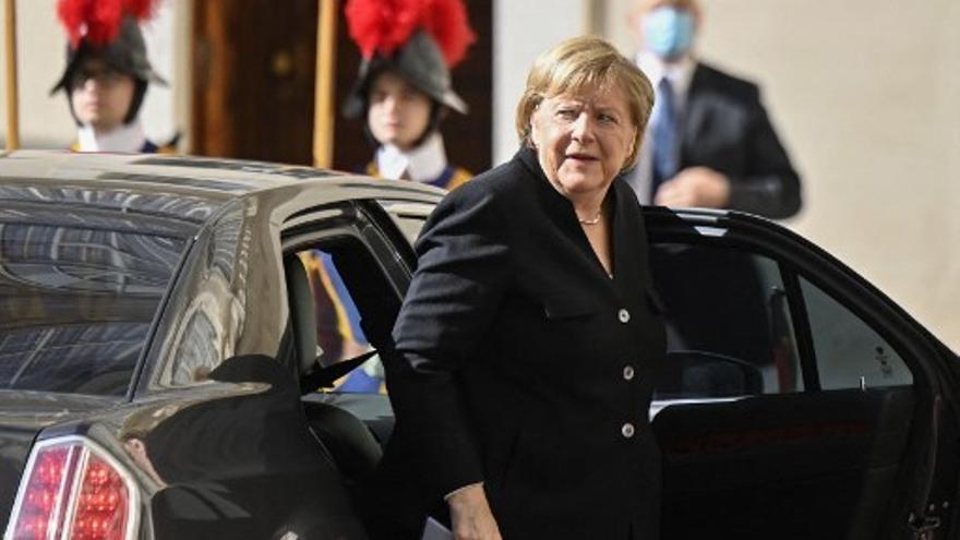 Angela Merkel en una visita al Vaticano