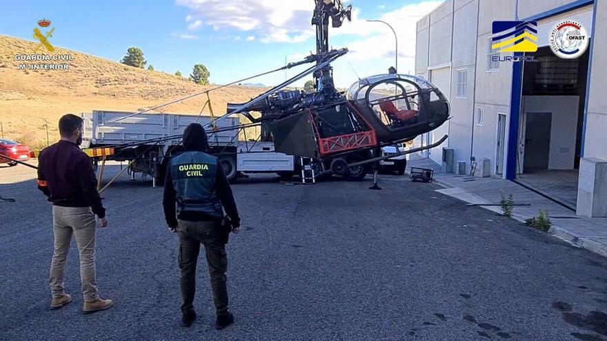 Banda acusada de usar helicópteros para llevar droga a España.