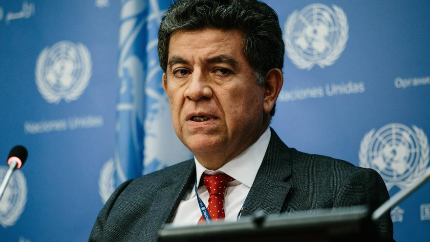 El presidente del Consejo de Seguridad de la ONU, el embajador peruano Gustavo Meza-Cuadra. EFE/Alba Vigaray
