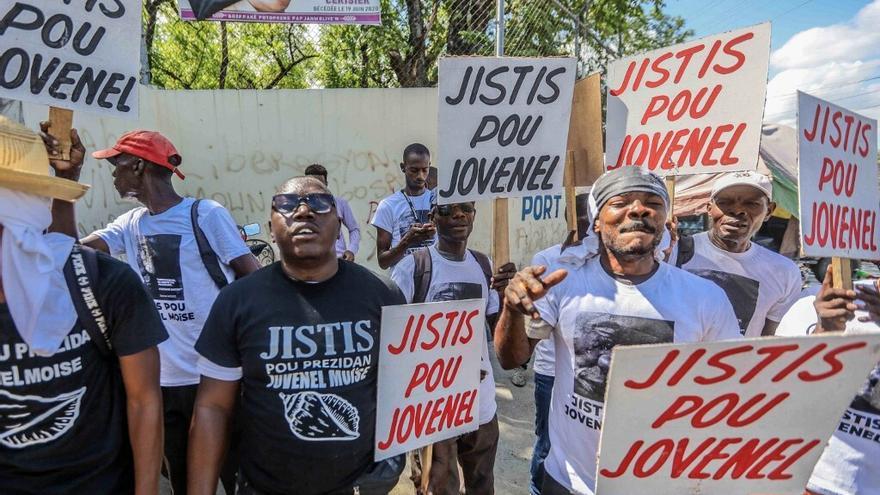 Haití pide justicia por el asesinato del presidente Jovenel Moise.