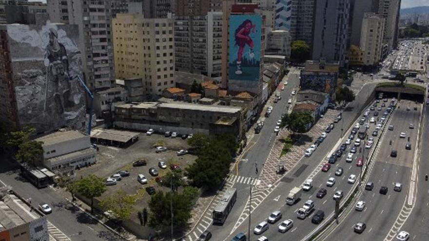 Imágenes aéreas de Sao Paulo, Brasil