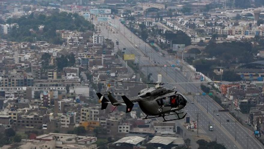 Foto ilustrativa: Un helicóptero de la Fuerza Aérea de Perú