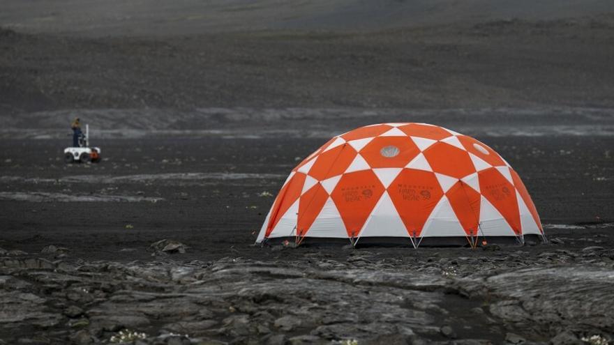 La NASA se prepara para Marte en un campo de lava de Islandia