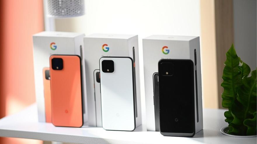 El nuevo Google Pixel 4 lanzado en Nueva York.
