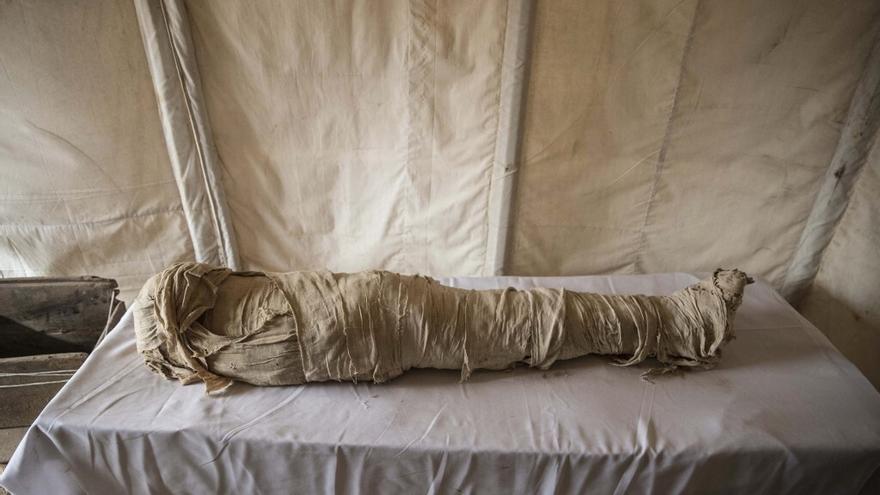 Imagen ilustrativa de una momia hallada en El Cairo, Egipto, en enero de 2021
