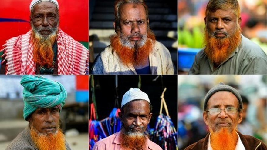 Las barbas naranjas causan furor en Bangladesh