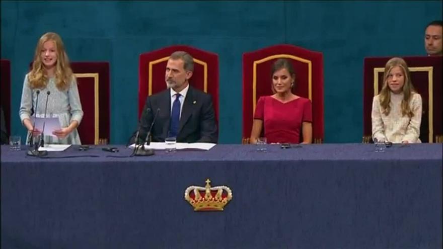 Resultado de imagen para Primer discurso de la Princesa de Asturias en los premios con su nombre